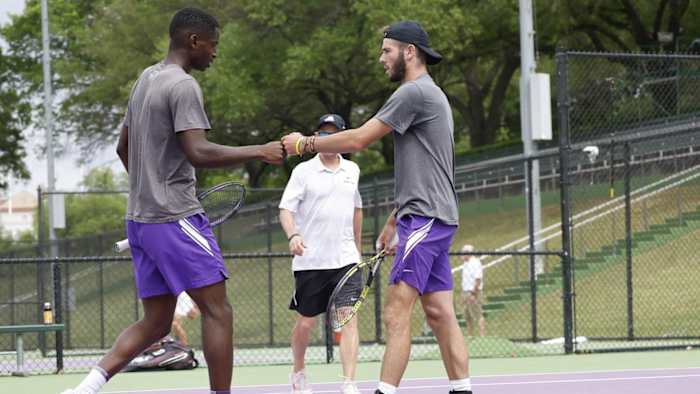 Luc Fomba and Jake Fearnley of TCU Men's Tennis